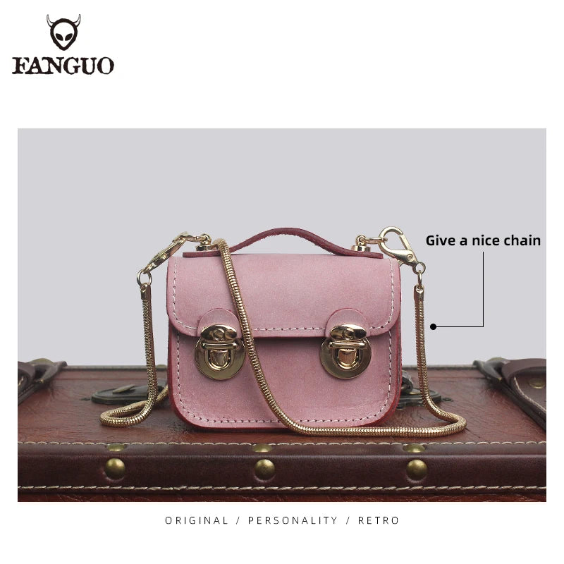 Leather Card Wallet Mini Shoulder Bag Crossbody Coin Purse
