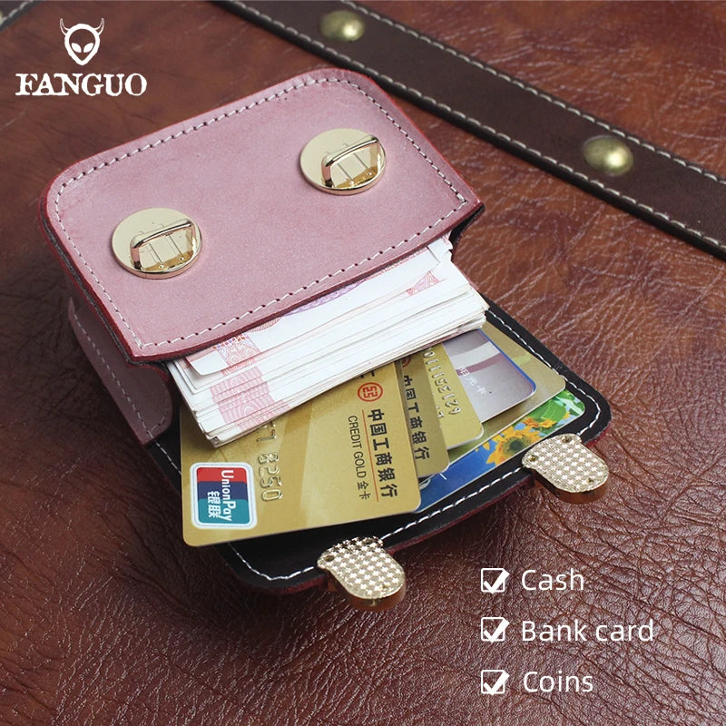 Leather Card Wallet Mini Shoulder Bag Crossbody Coin Purse