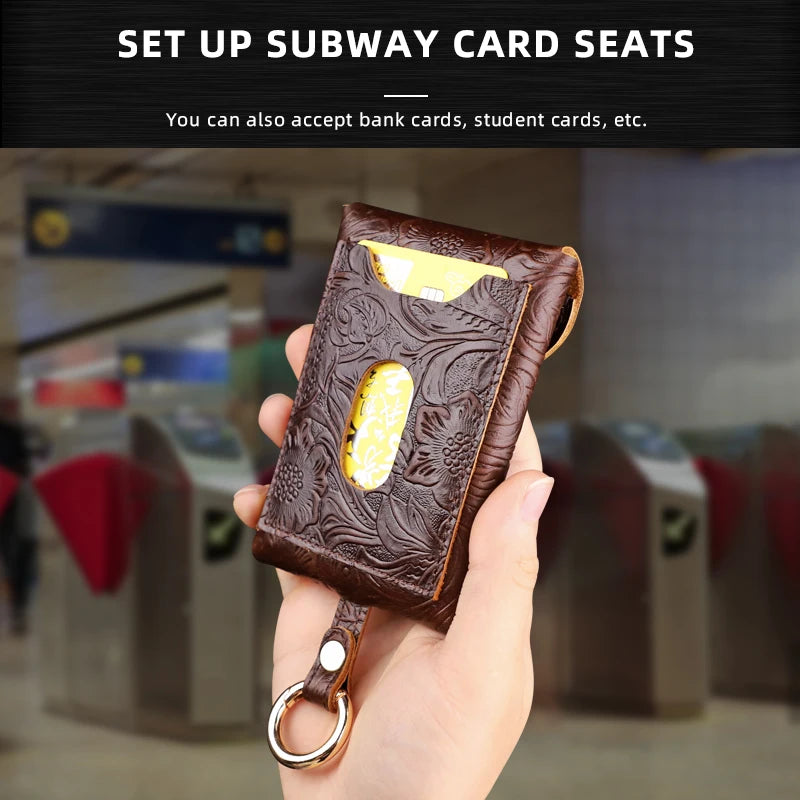 Vintage Leather Key Holder Pouch for Men