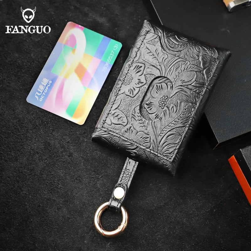 Vintage Leather Key Holder Pouch for Men