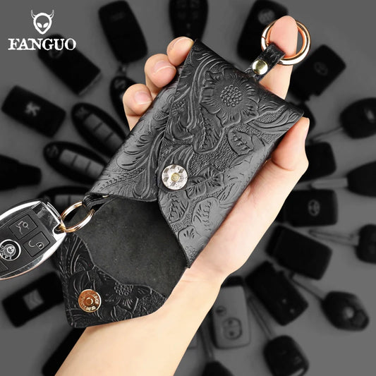 Vintage Leather Key Holder Pouch for Men
