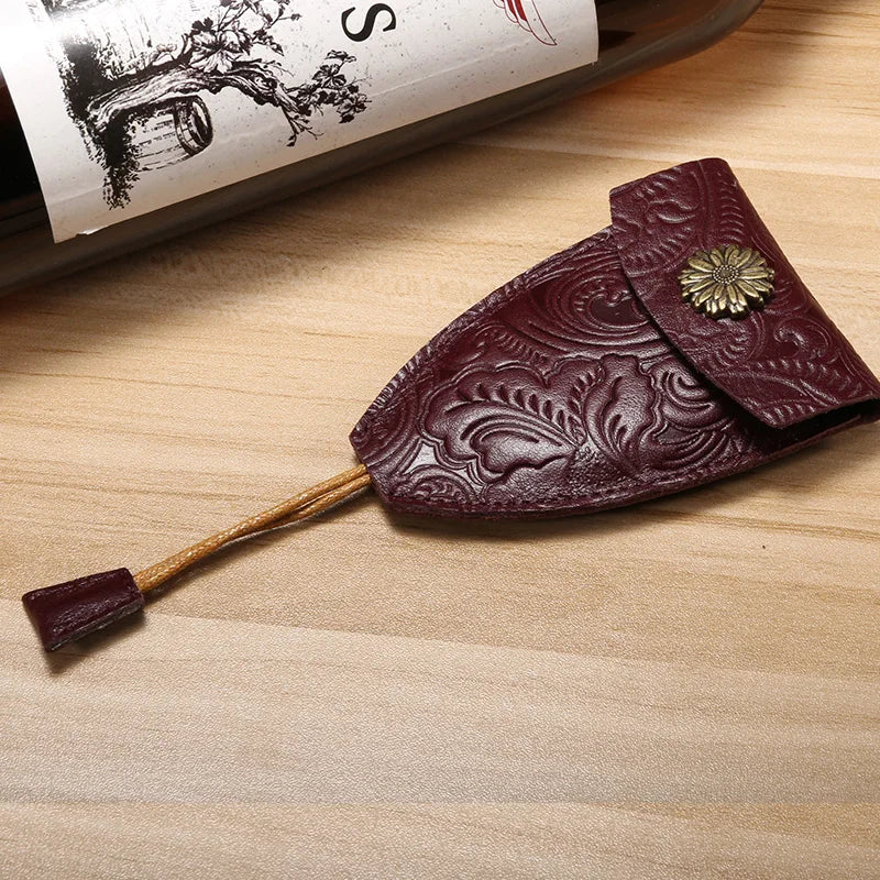 Leather Key Holder Retro Home Key Pack Multi-function Car Key Case