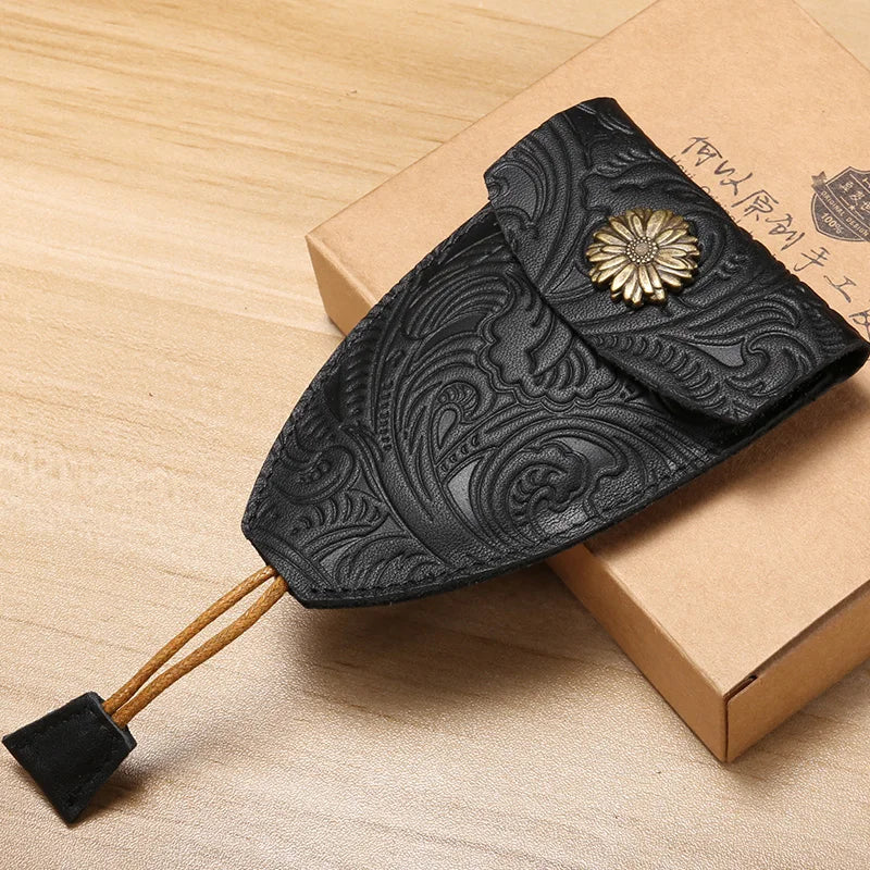 Leather Key Holder Retro Home Key Pack Multi-function Car Key Case