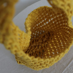 Fishnet Woven Crochet Tote Bag Macaron Cotton Rope Knitted Handbag