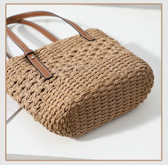 Straw Woven Bag Belt Shoulder Portable Bag Summer Large-capacity Bag