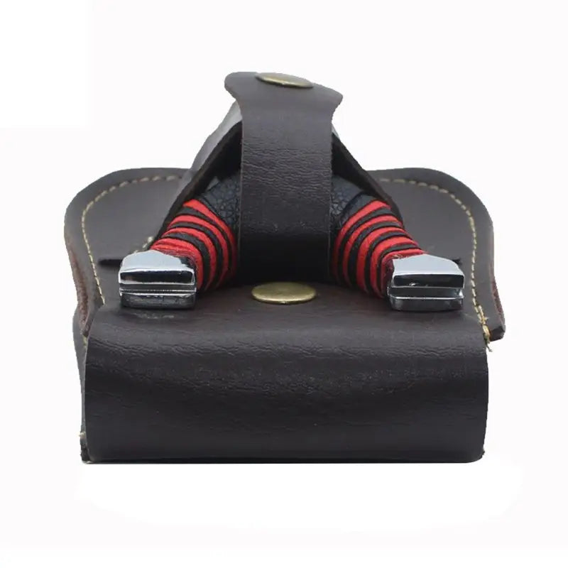 Leather 2 In 1 Slingshot Catapult Bag Pouch Case Holder Bel