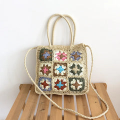 Straw Woven Shoulder Bag Summer Beach Handbag Messenger Ethnic Style