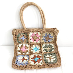 Straw Woven Shoulder Bag Summer Beach Handbag Messenger Ethnic Style