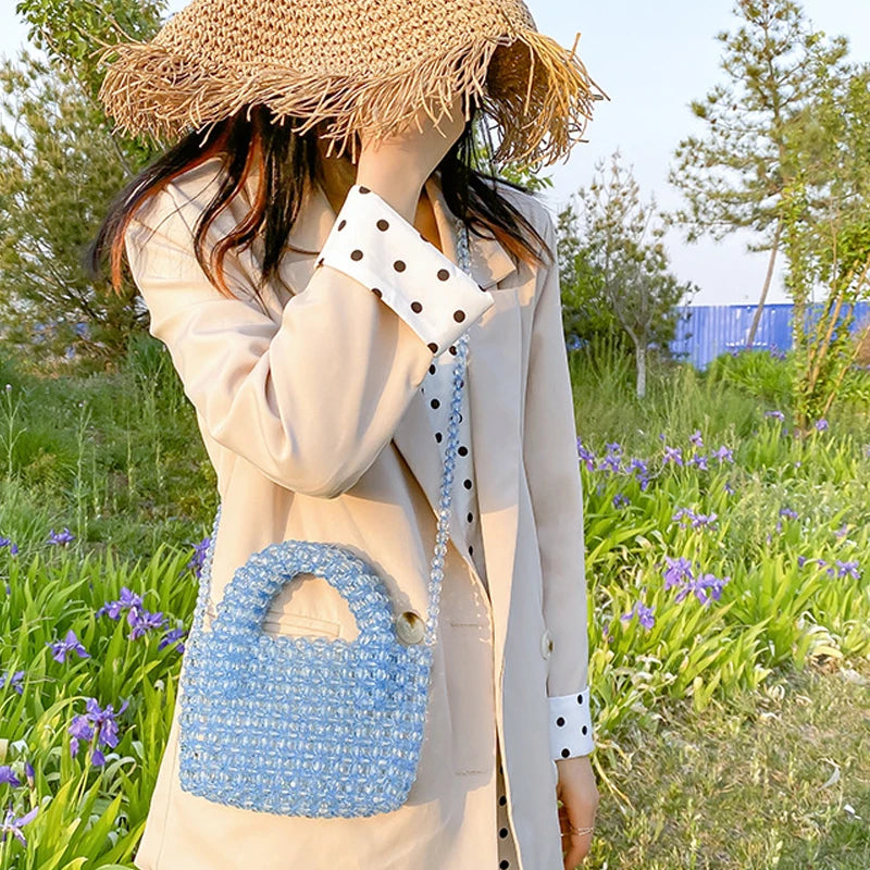 Multi-Color Beads Bag Women's Crystal Handbag