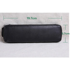 Cowhide Leather Pencil Case Retro Small Tool Bag
