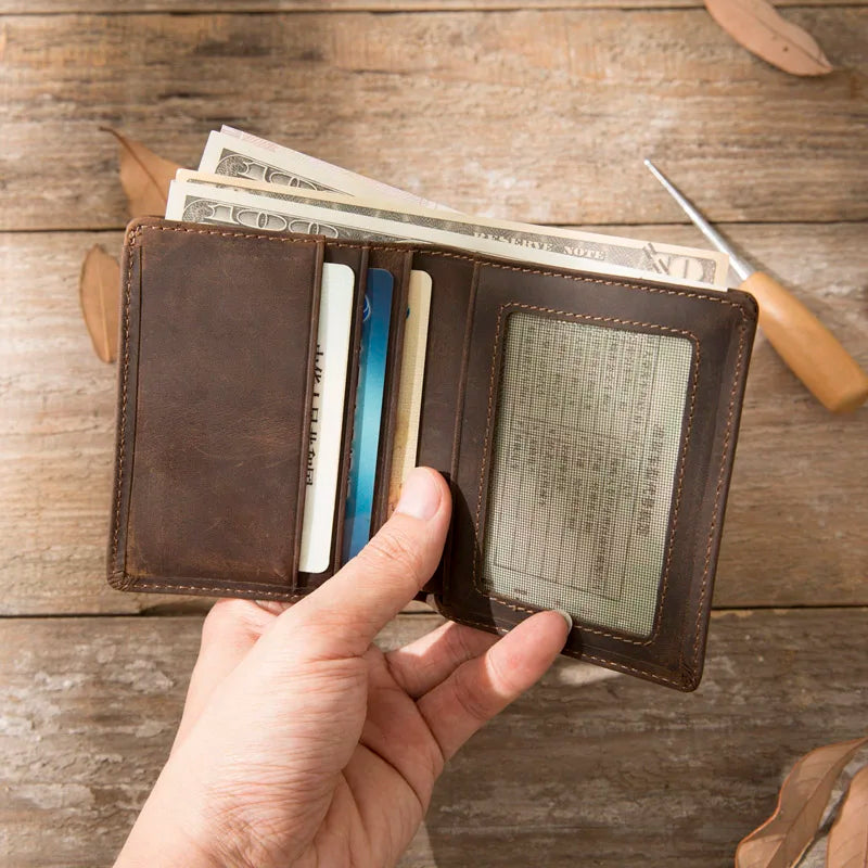 Men's Crazy Horse Leather Wallet