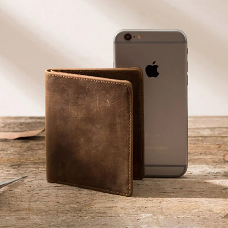 Men's Crazy Horse Leather Wallet