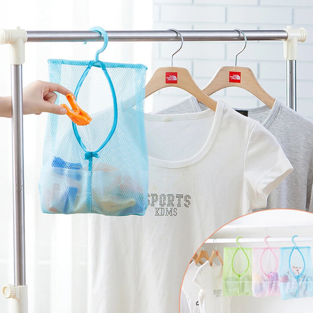 Mesh Hanging Storage Bag Kitchen Bathroom Organizer 1PC