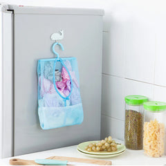 Mesh Hanging Storage Bag Kitchen Bathroom Organizer 1PC