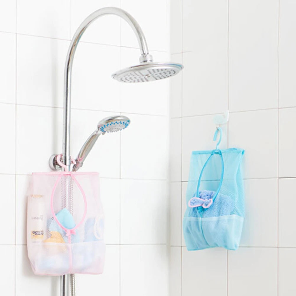 Mesh Hanging Storage Bag Kitchen Bathroom Organizer 1PC