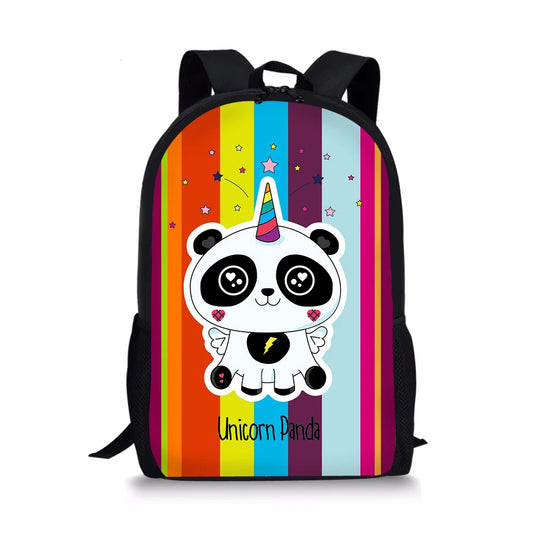 HaoYun Kids Backpack Panda Unicorn Pattern School Bag