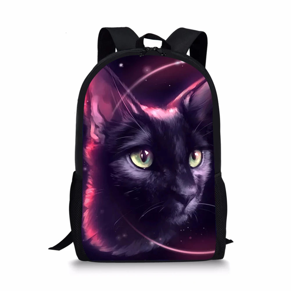 HaoYun Kids School Backpack Fantasy Cats Pattern Cartoon Animal Travel Bag