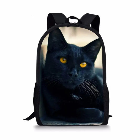 HaoYun Cats Pattern Student Bookbag