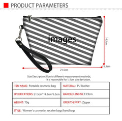 Ferdinand Pattern Leather Travel Cosmetic Bag
