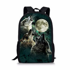 HaoYun Kids Backpack Wolf Pattern Toddler School Book Bag