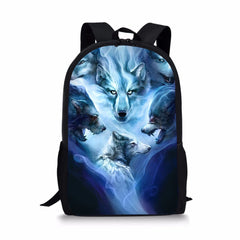 HaoYun Kids Backpack Wolf Pattern Toddler School Book Bag