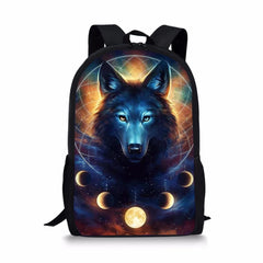 HaoYun Kids Backpack Wolf Pattern Toddler School Book Bag