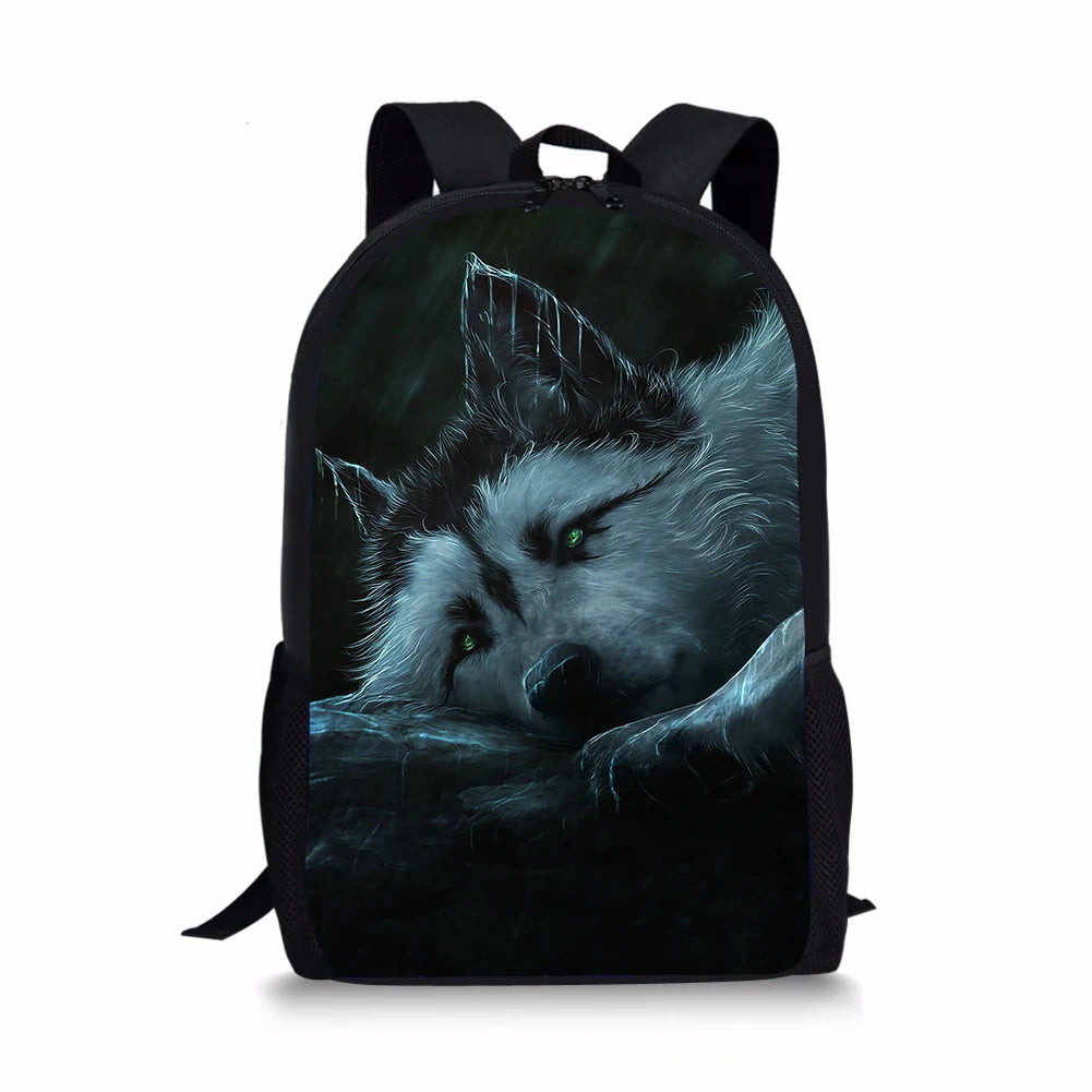 HaoYun Kids Backpack Wolf Pattern Toddler School Book Bag
