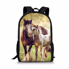 Horse Prints Toddler School Book Bags Women's Travel Backpack