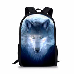 HaoYun Kids Backpack Wolf Prints School Book Bag Fantasy Animal Painting
