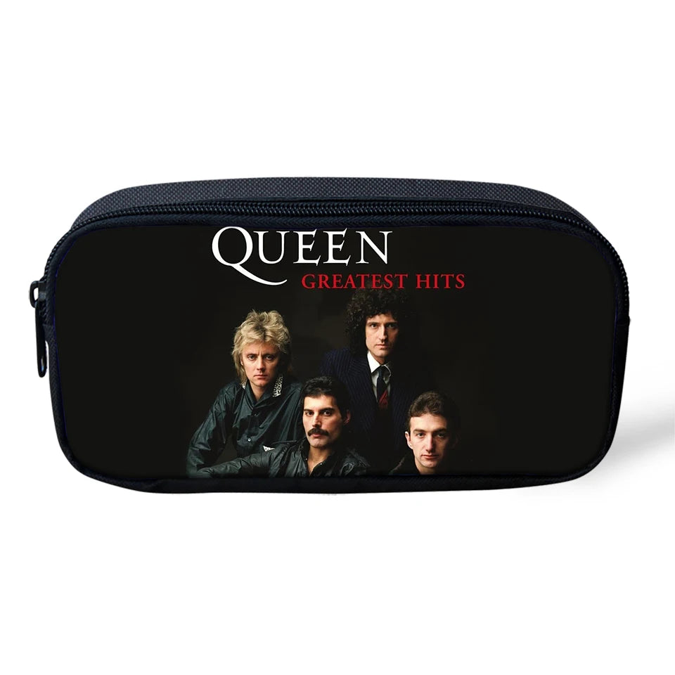 HaoYun Pencil Case Queen Band Printing Primary Students Pen Bags