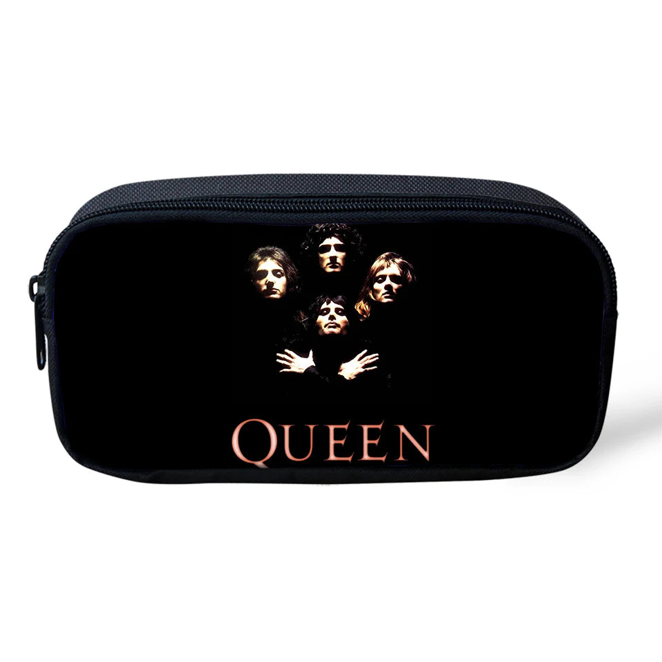 HaoYun Pencil Case Queen Band Printing Primary Students Pen Bags
