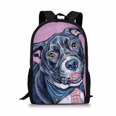 HaoYun Bulldog Print Kids School Backpack