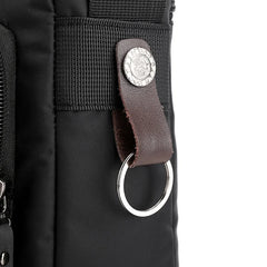 Haoshuai Men's Nylon Shoulder Messenger Bag Large Capacity Backpack