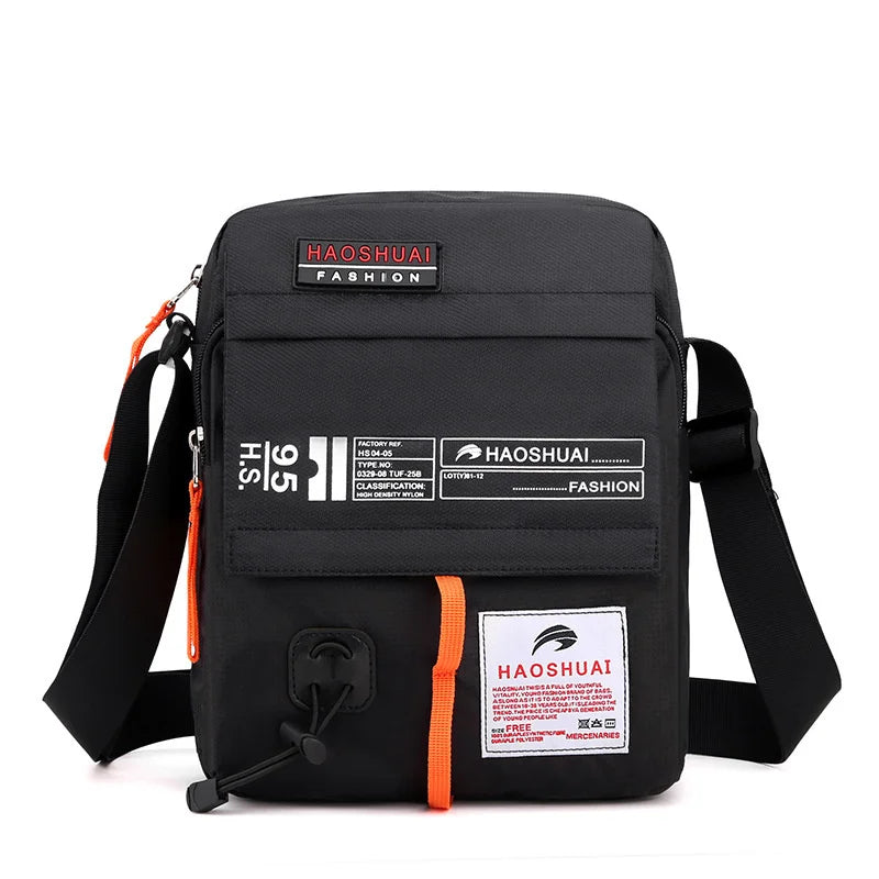 Haoshuai Men's Straddle Bag Single Shoulder Bag Sports and Leisure