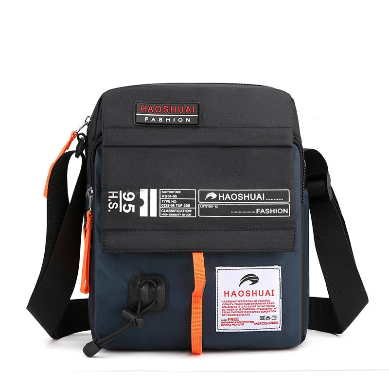 Haoshuai Men's Straddle Bag Single Shoulder Bag Sports and Leisure