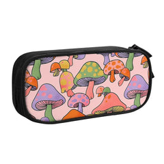 Hippie Mushroom Magic Pen Box Student Anime Zipper Pencil Case
