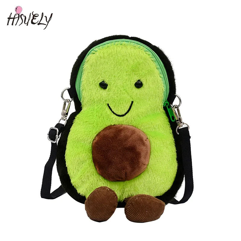 Harajuku Avocado Plush Shoulder Bag for Kids Gift