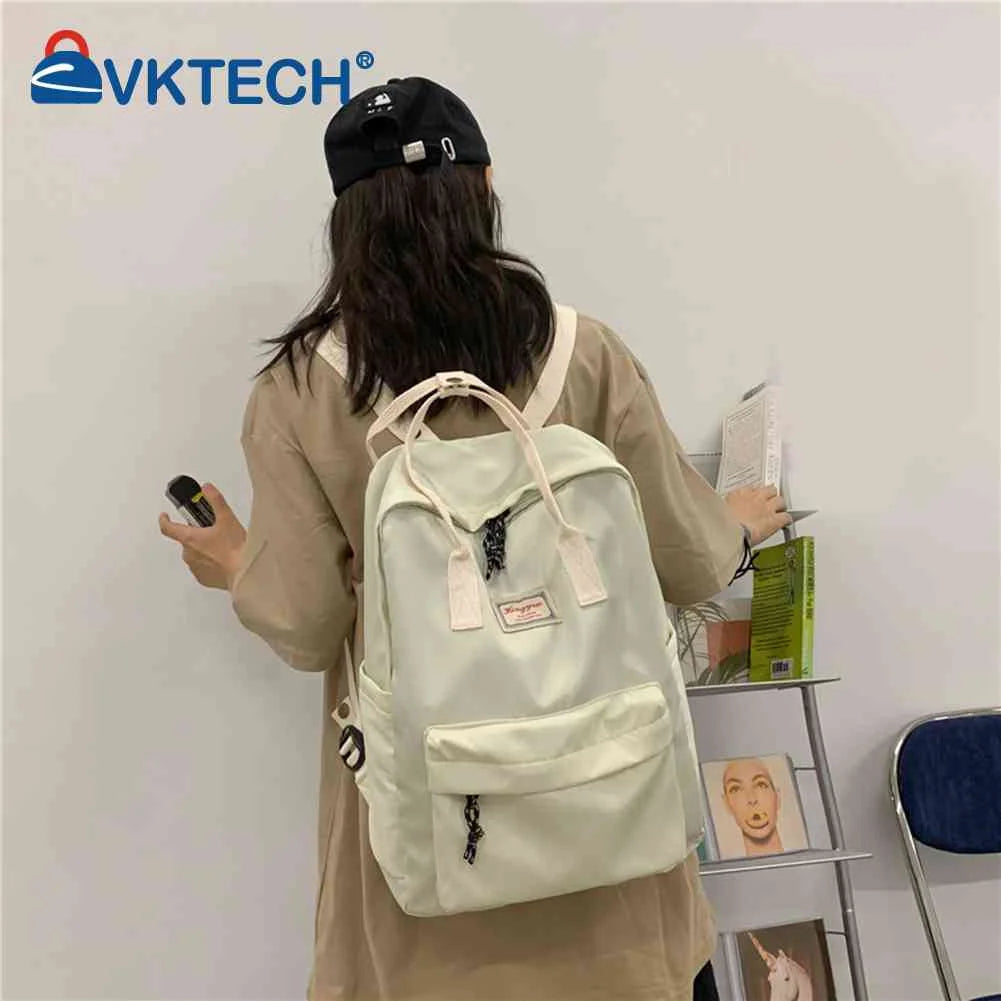 Harajuku Backpacks for Students Solid Knapsack Preppy Style School Bag