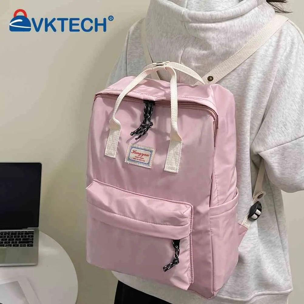 Harajuku Backpacks for Students Solid Knapsack Preppy Style School Bag