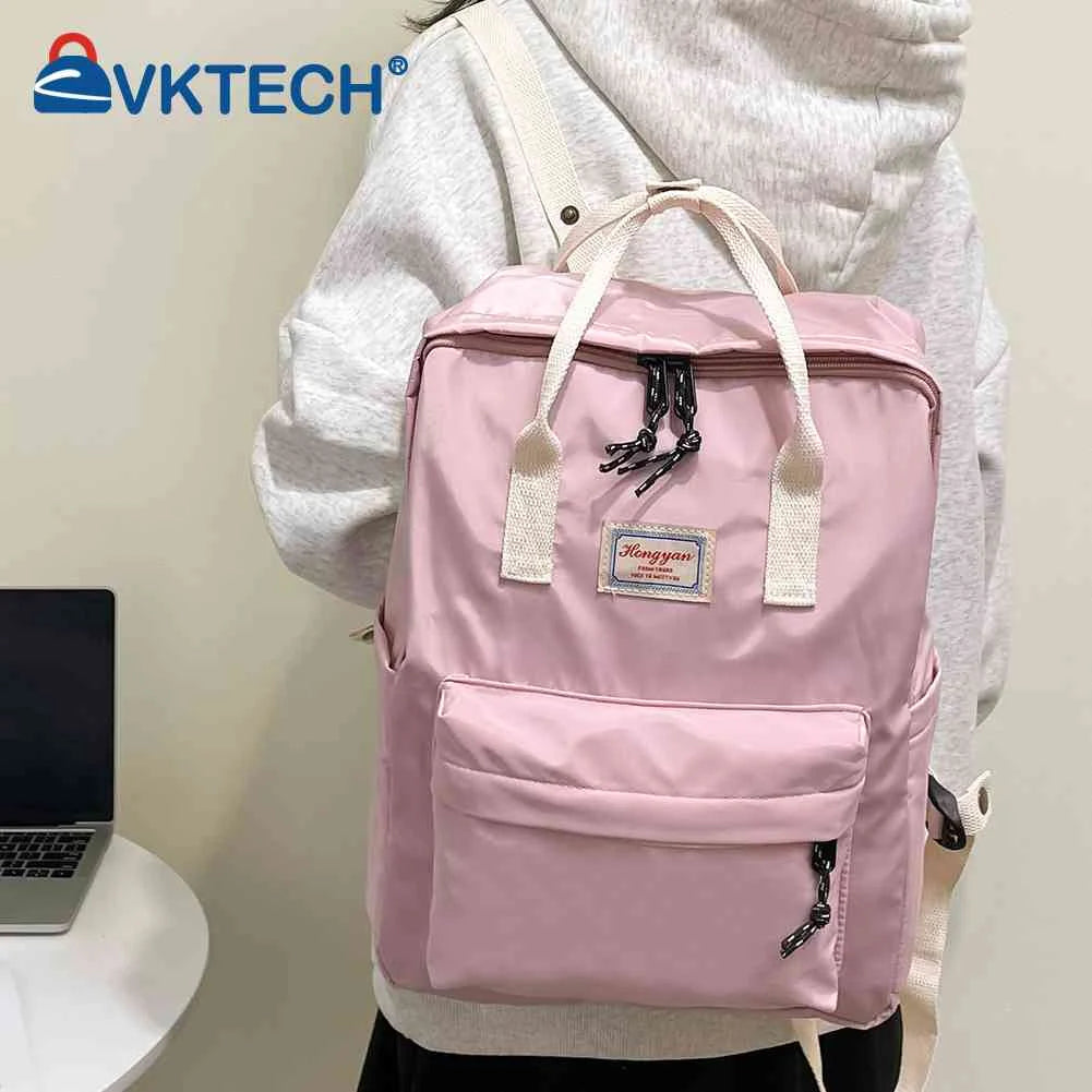 Harajuku Backpacks for Students Solid Knapsack Preppy Style School Bag