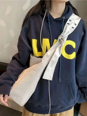 Harajuku Casual Women Shopper Canvas Tote Bag Large Capacity Shoulder Bag