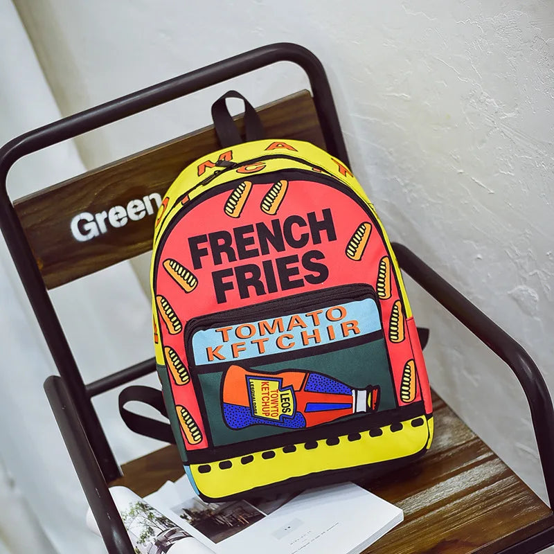 Harajuku College Wind Vintage Backpack Street Student Bag Female School Bags