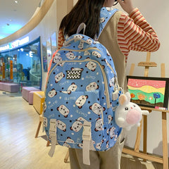 Harajuku Panda Printing Large Schoolbag for Teens Boys Girls