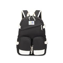 Harajuku Double Pocket Women Backpack Waterproof Teenage Girl Schoolbag