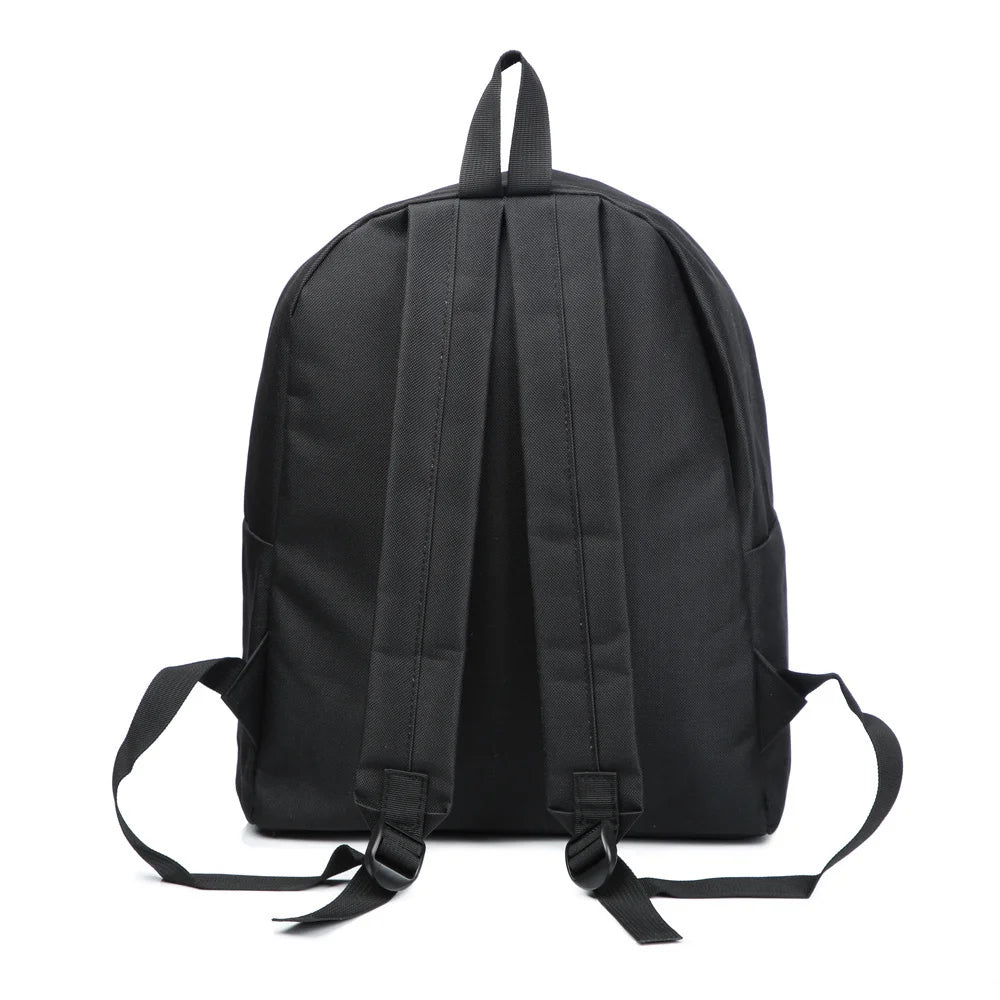 Harajuku Floral Embroidery Backpack Men Women Travel School Backpack