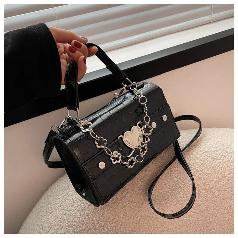 Gothic Shoulder Bag Metal Punk Biker Style Handbag