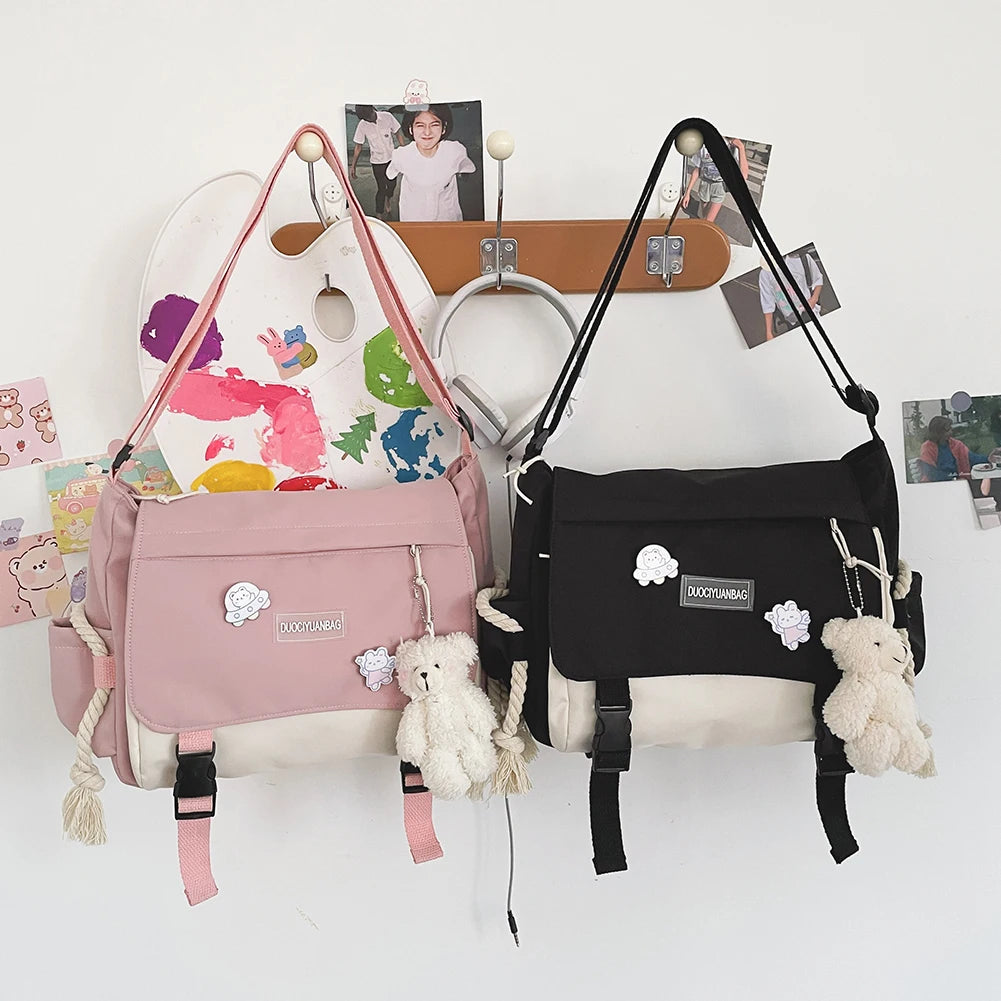 Harajuku Handbags Large Capacity Student Tutorial Bag Hit Ladies Messenger Pouch