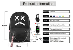 Harajuku Lil Peep Pink Backpack for School Teenagers Girls Student