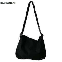 Harajuku Folding Canvas Tote Handbag Elastic Band Shoulder Bag