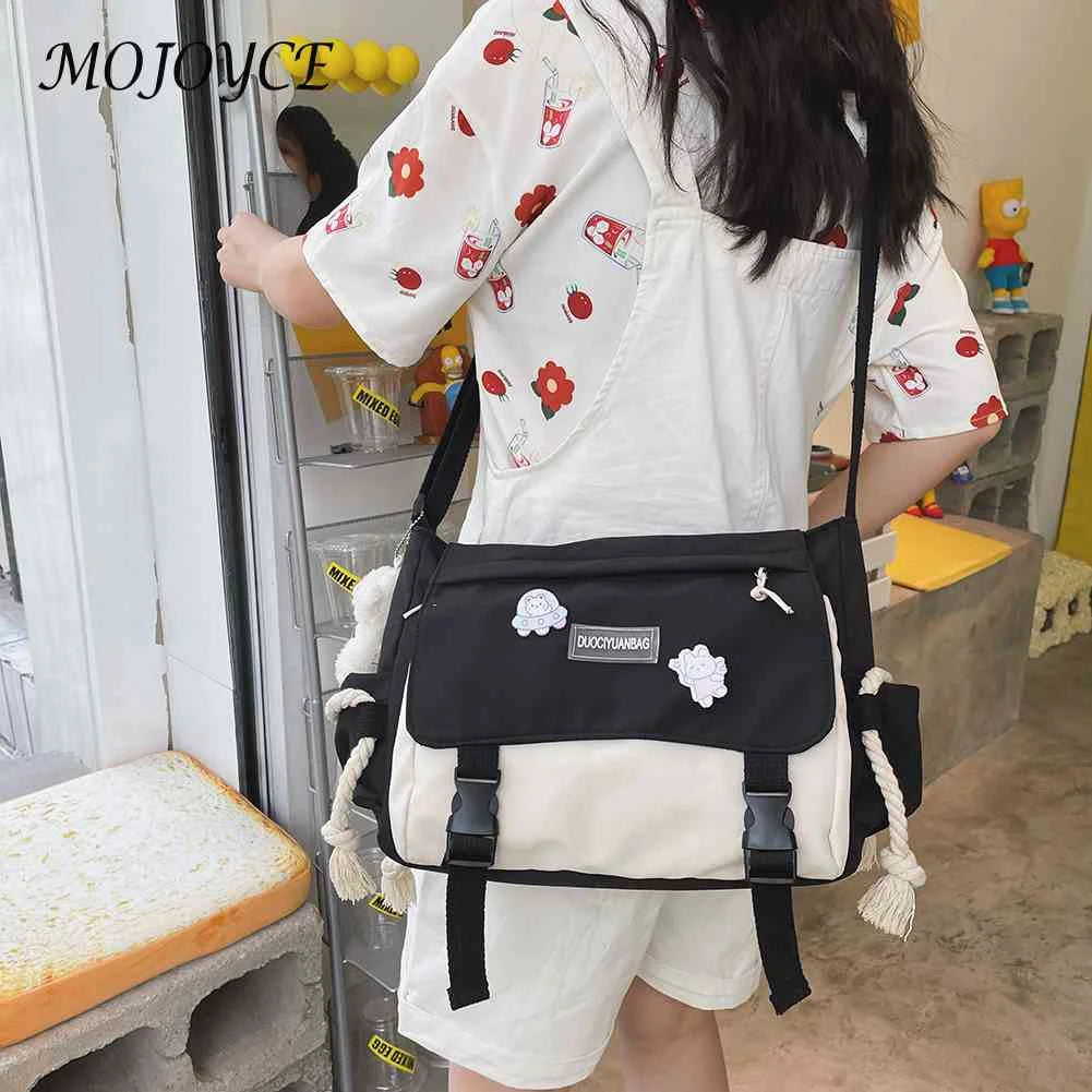Harajuku Nylon Crossbody Bag Large Capacity for Work Sports